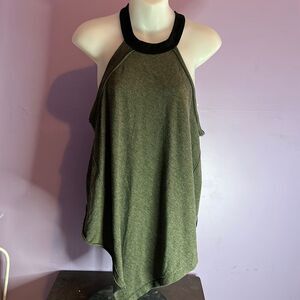 We The Free Olive & Black Tank Top – Women's Medium Summer Shirt